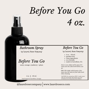 Before You Go — Bathroom Spray