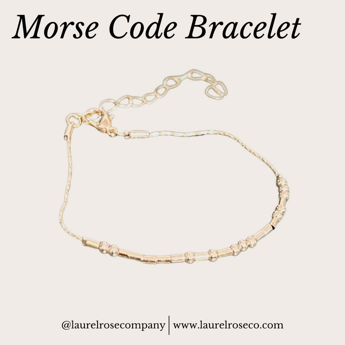 Golden Morse Code Bracelet
